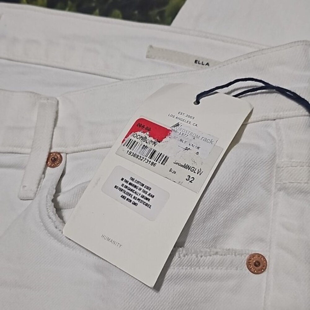 Citizens of Humanity Premium Vintage Ella Raw Hem White Jeans Size 32 New - Picture 5 of 10